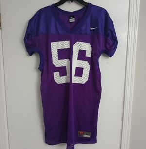 Nike Purple and White Mesh Football Jersey 56